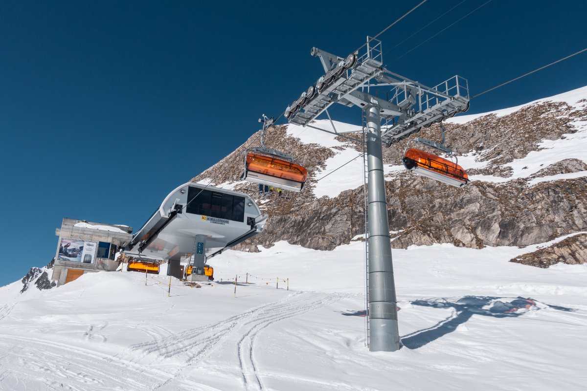 Bergstation der Sesselbahn Alp Bella-Muller, März 2021
