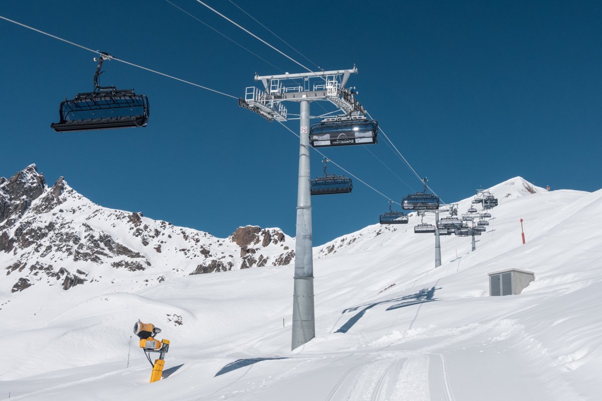 Sesselbahn Alp Trida-Visnitz, März 2021