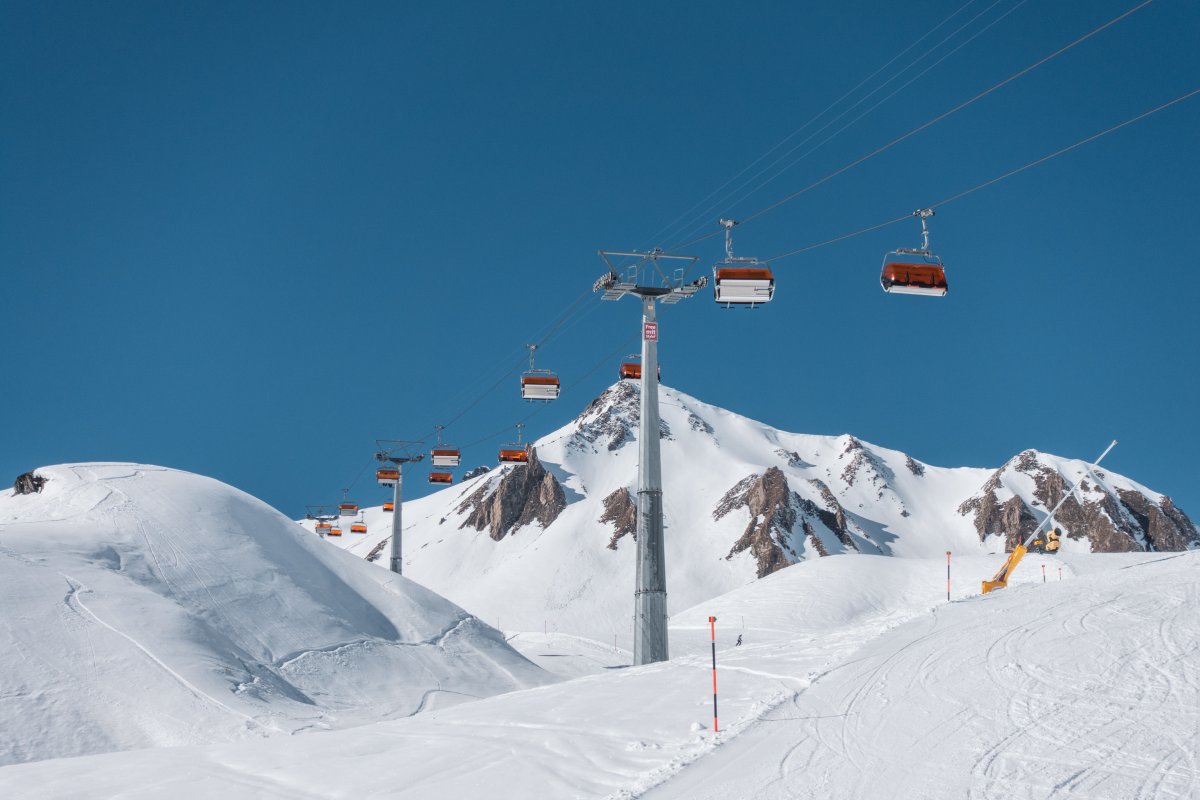 Sesselbahn Alp Trida-Flimsattel, März 2021