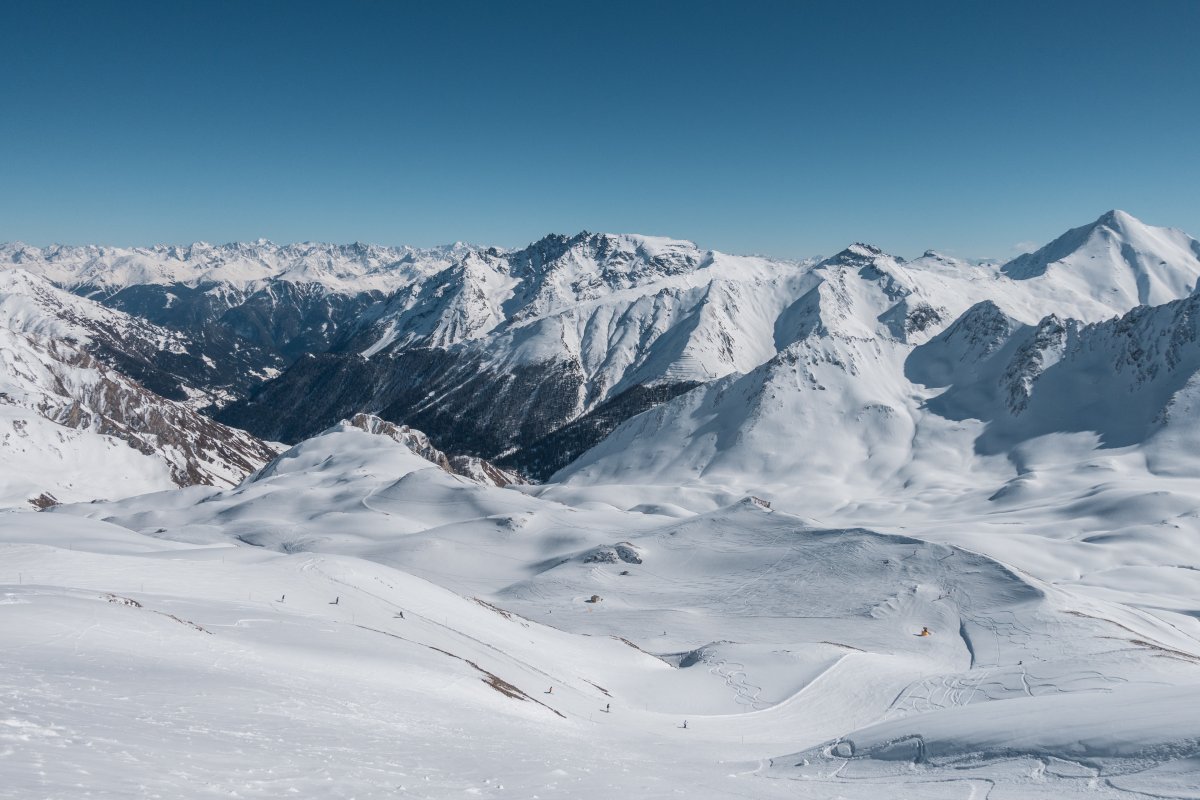 Skipiste an der Greitspitz, März 2021