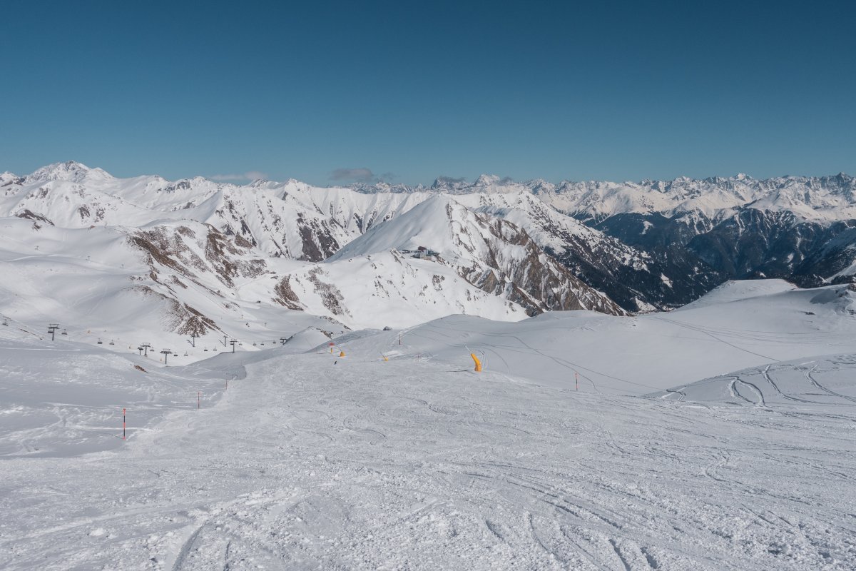 Skipiste an der Greitspitz, März 2021