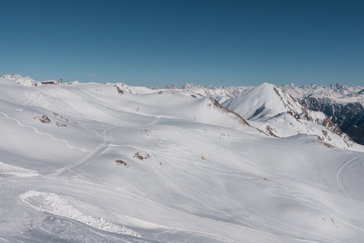 Abfahrt von der Greitspitz, März 2021