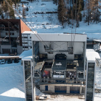 Talstationen der Luftseilbahnen Samnaun-Alp Trida Sattel, März 2021