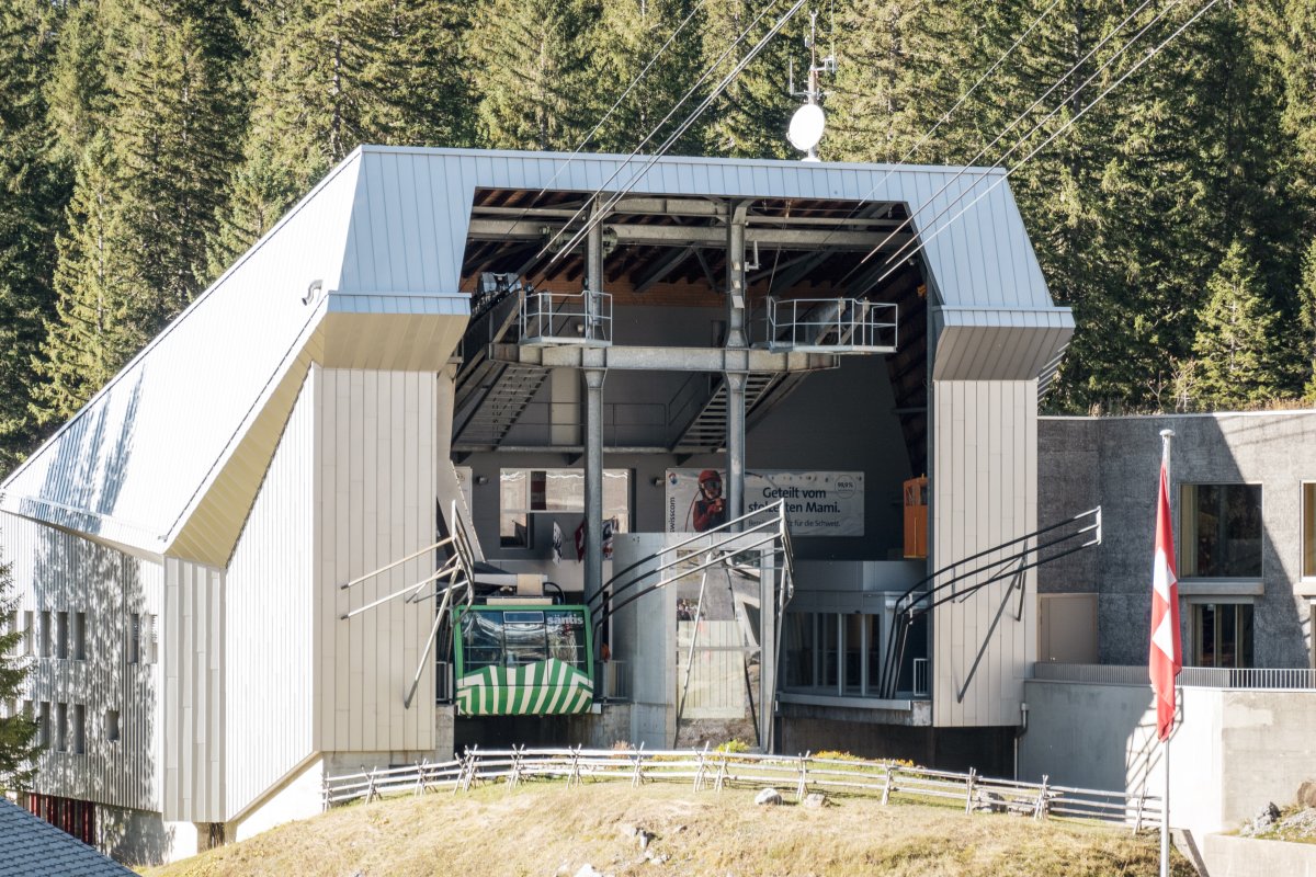 Talstation der Luftseilbahn Schwägalp-Säntis, Oktober 2021