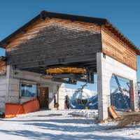 Bergstation der Sesselbahn Lescha-Dultschegnas, Dezember 2024