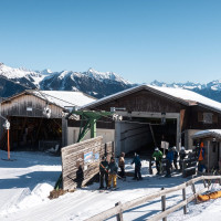 Talstation des Schlepplifts Alp Sarn, Dezember 2024