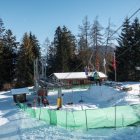 Talstation der Sesselbahn Lescha-Dultschegnas, Dezember 2024