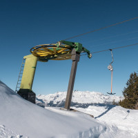Bergstation des Schlepplifts Alp Sarn, Dezember 2024