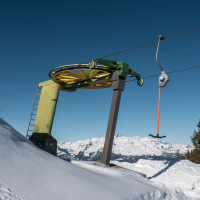 Bergstation des Schlepplifts Alp Sarn, Dezember 2024