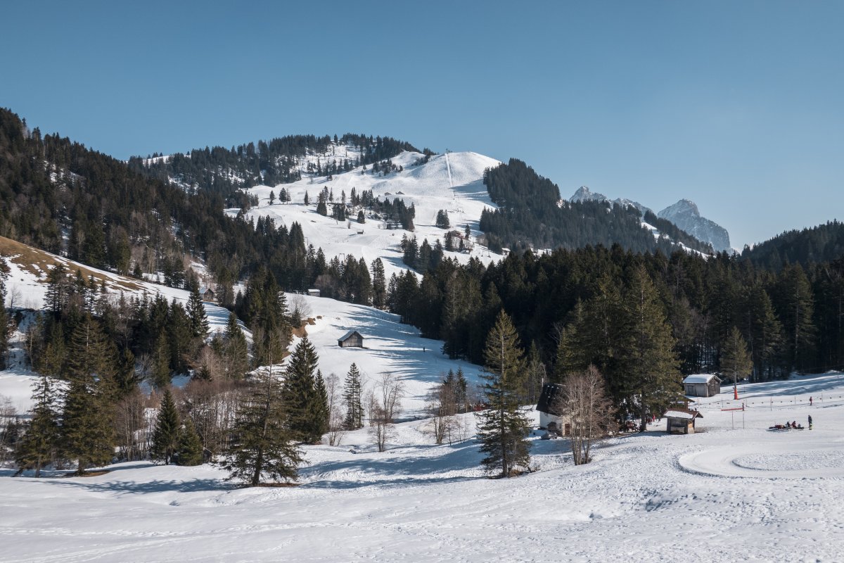Skigebiet Hochstuckli, März 2022