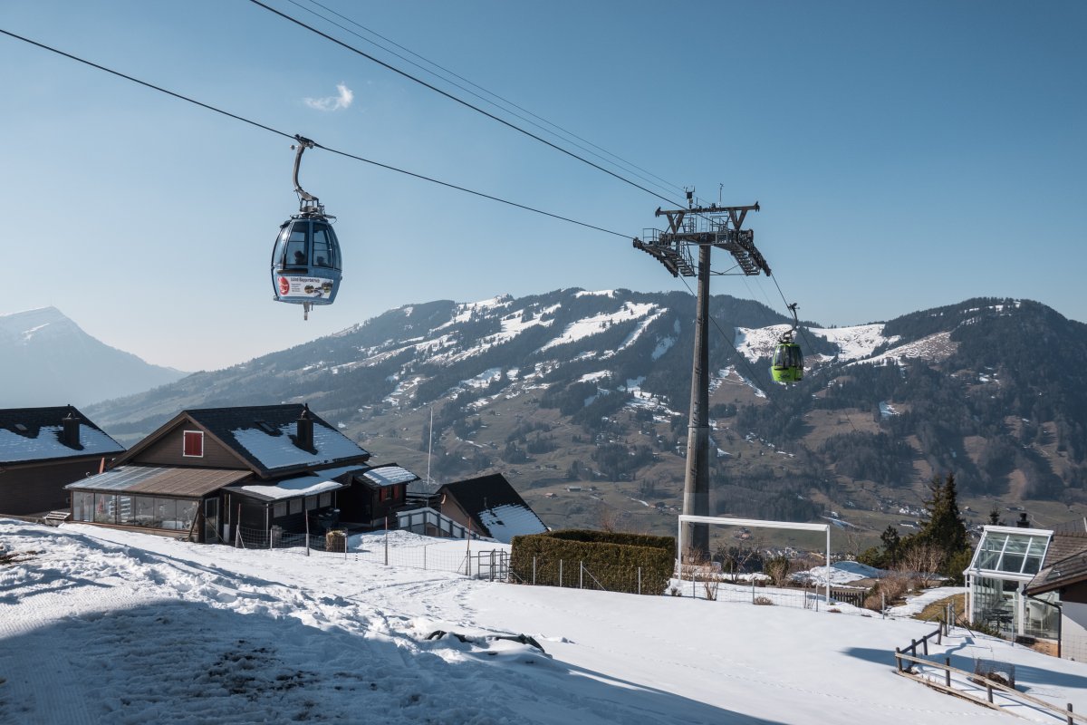 Kabinenbahn Sattel-Mostelberg, März 2022