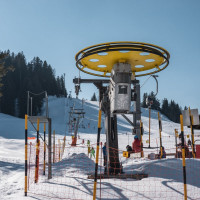 Talstation des Schlepplifts Engelstock, März 2022