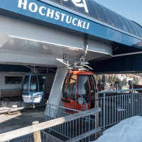 Bergstation der Kabinenbahn Sattel-Mostelberg, März 2022