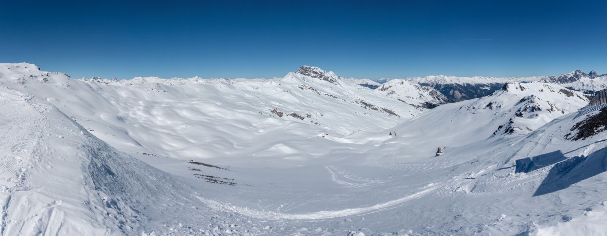 Panorama Piz Cartas, März 2019