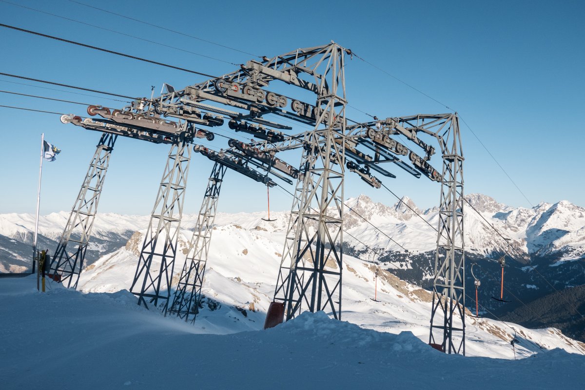 Schlepplifte Piz Cartas, Januar 2024