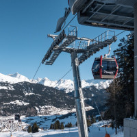 Bergstation der Kabinenbahn Savognin-Tigignas, Januar 2024