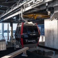 Talstation der Kabinenbahn Savognin-Tigignas, Januar 2024