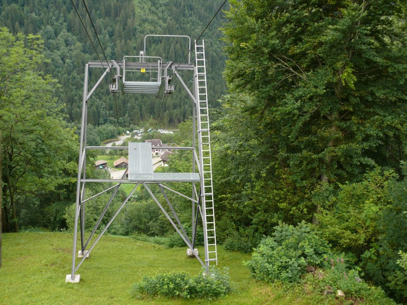 Luftseilbahn Spiringen-Kipfen, Juli 2008