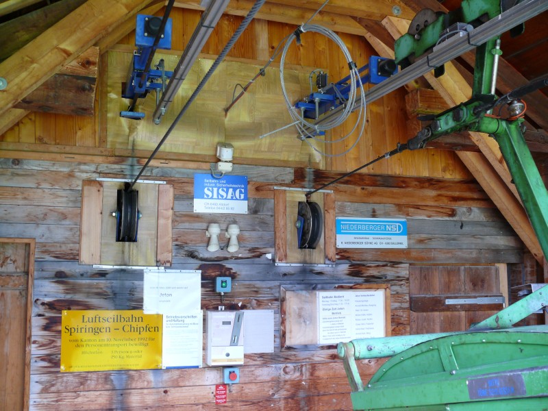 Bergstation Luftseilbahn Spiringen-Kipfen, Juli 2008
