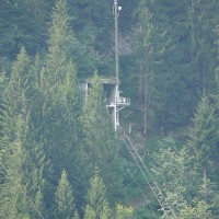 Zoom zur nicht öffentlichen Luftseilbahn Holzboden-Sulzbach, eine Kraftwerksbahn, Juli 2008