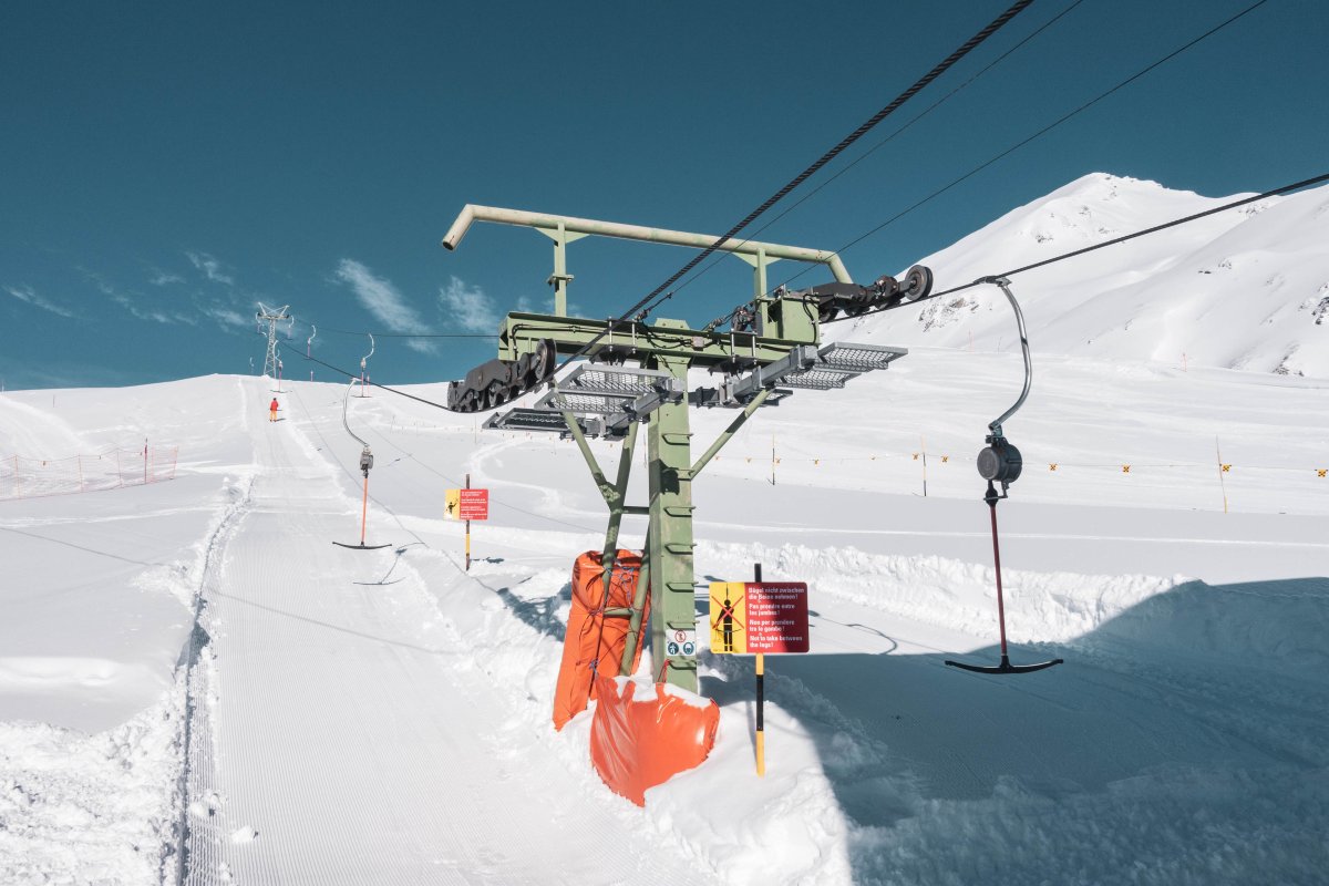 Schlepplift am Strelapass im Skigebiet Schatzalp