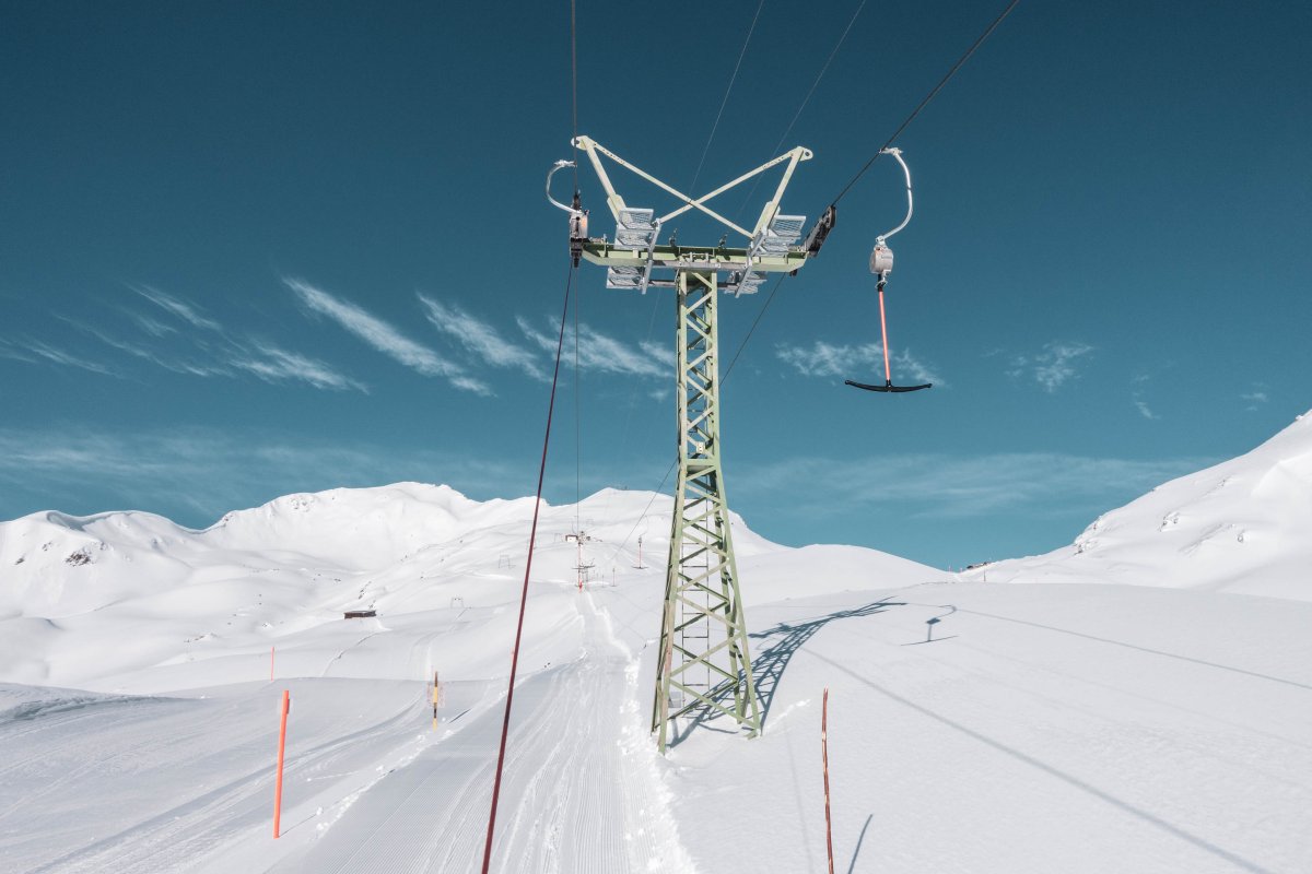 Schlepplift am Strelapass im Skigebiet Schatzalp