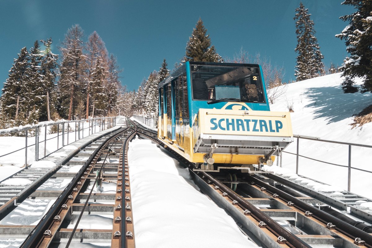 Standseilbahn von Davos zur Schatzalp