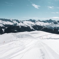 Skipisten auf der Schatzalp, März 2020