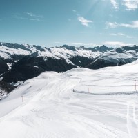 Skipisten auf der Schatzalp, März 2020