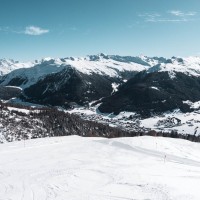 Skipisten auf der Schatzalp, März 2020