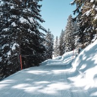 Skipisten auf der Schatzalp, März 2020