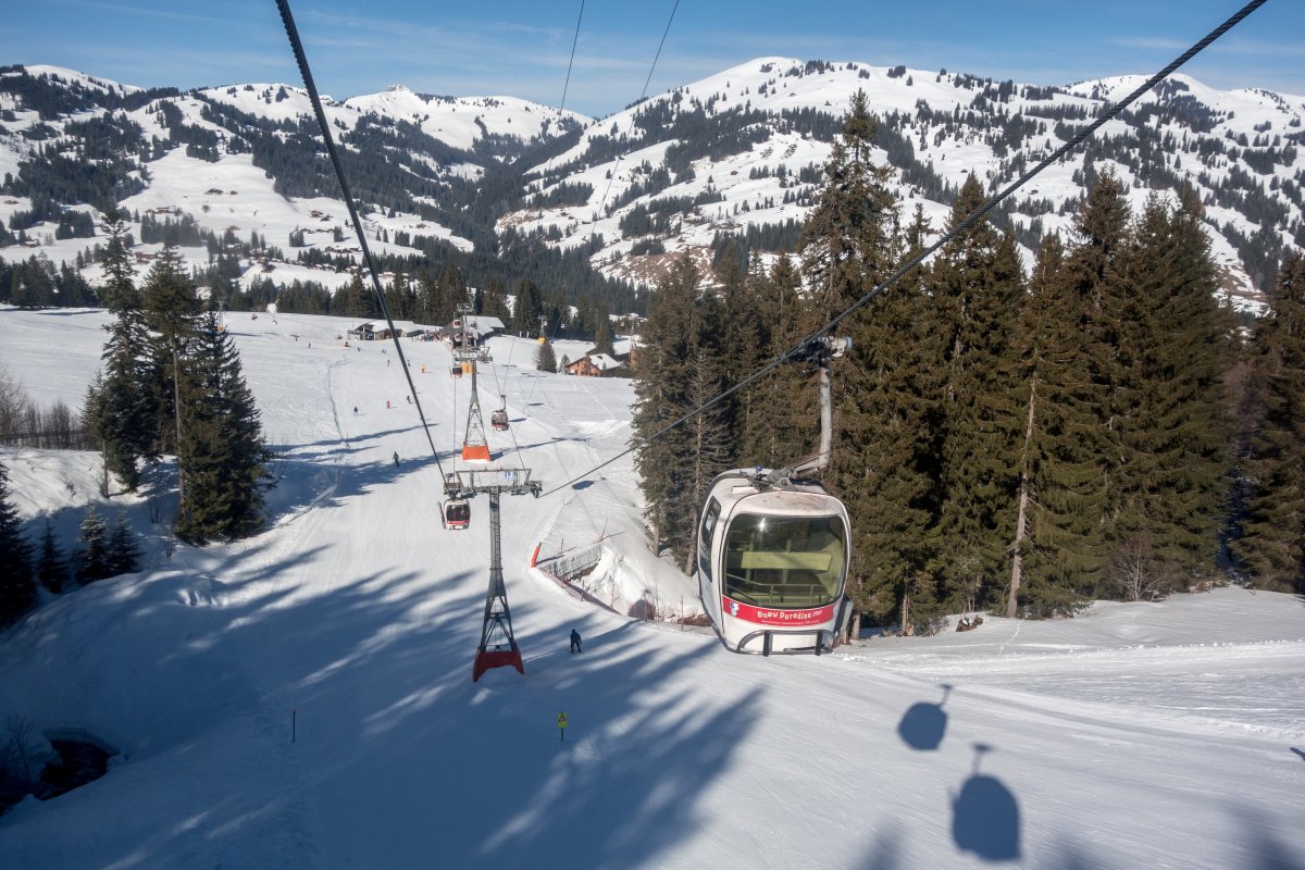 Kabinenbahn Saanenmöser-Saanenwald-Saanerslochgrat, Februar 2018