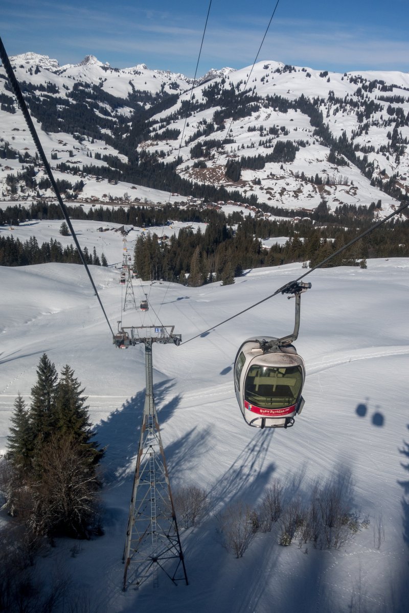 Kabinenbahn Saanenmöser-Saanenwald-Saanerslochgrat, Februar 2018