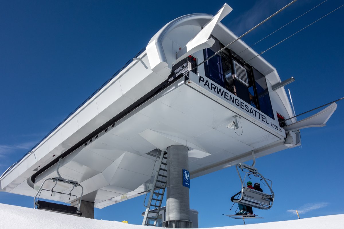 Bergstation der Sesselbahn Lengebrand-Parwengesattel, Februar 2018