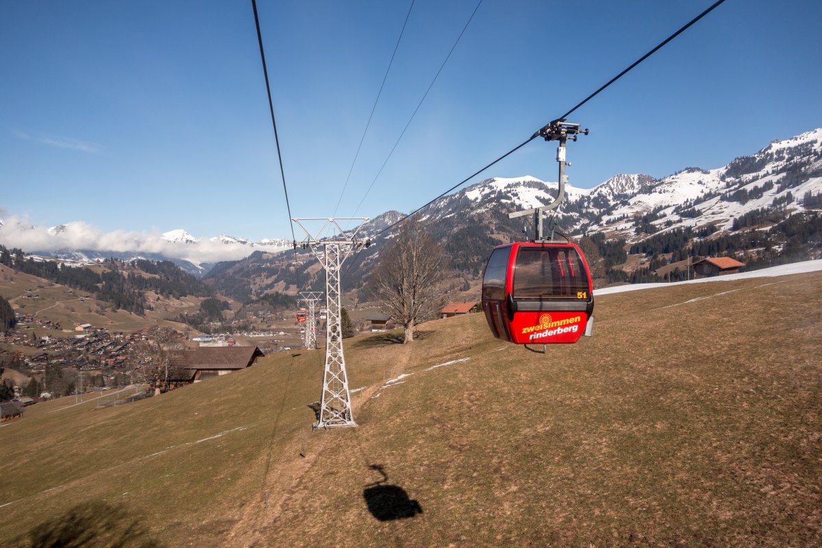 Kabinenbahn Zweisimmen-Eggweid, Februar 2018