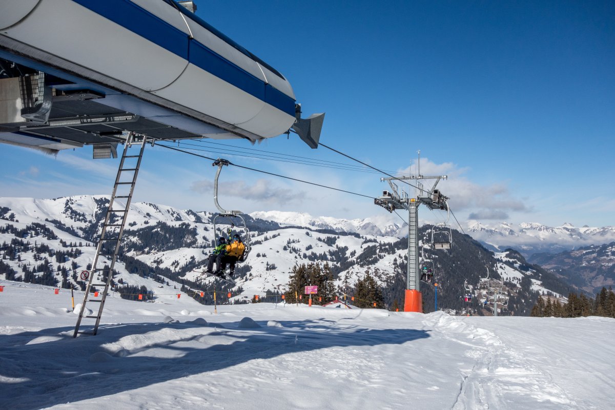 Bergstation der Sesselbahn Oeschseite-Chübeli, Februar 2018