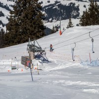 Talstation des Schlepplifts Saanerslochgrat, Februar 2018