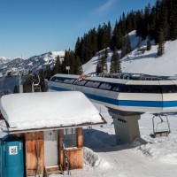 Bergstation der Sesselbahn Oeschseite-Chübeli, Februar 2018