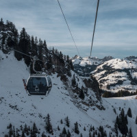 Kabinenbahn Kleiner Saanenwald-Saanerslochgrat, Dezember 2022