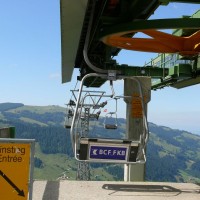 Bergstation der Sesselbahn Schwarzsee-Riggisalp, Juli 2008