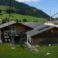 Talstation der Sesselbahn Schwarzsee-Riggisalp, Juli 2008