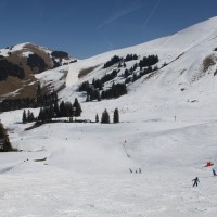 Blick auf die Abfahrt zum Riggisalpboden, März 2011