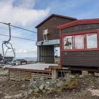 Bergstation der Sesselbahn Tusenmetersliften, Juli 2016