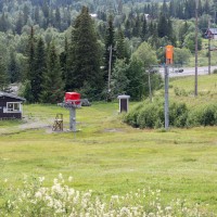Schlepplift im Skigebiet von Duved bei Åre, Juli 2016