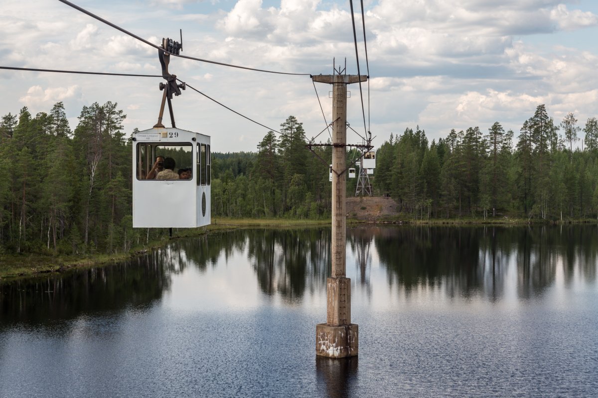 Kabinenbahn Örträsk-Mensträsk (Luftseilbahn Norsjö), Juli 2016