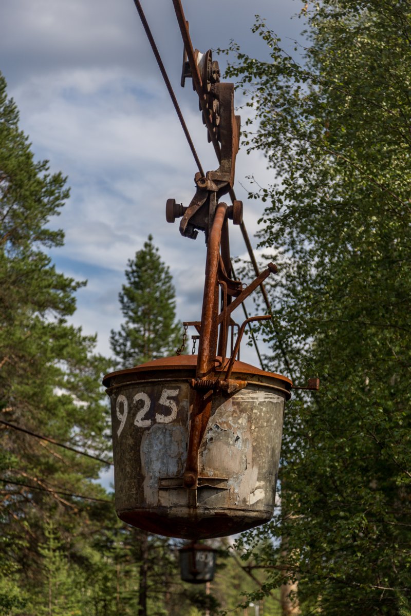 Kabinenbahn Örträsk-Mensträsk (Luftseilbahn Norsjö), Juli 2016