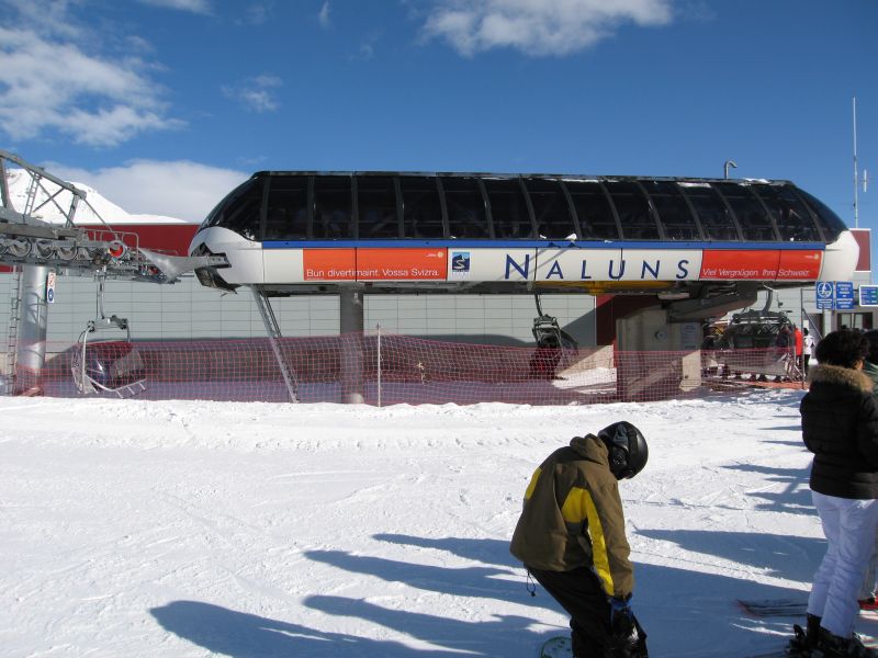 Talstation der Sesselbahn Motta Naluns-Schlivera, Februar 2008