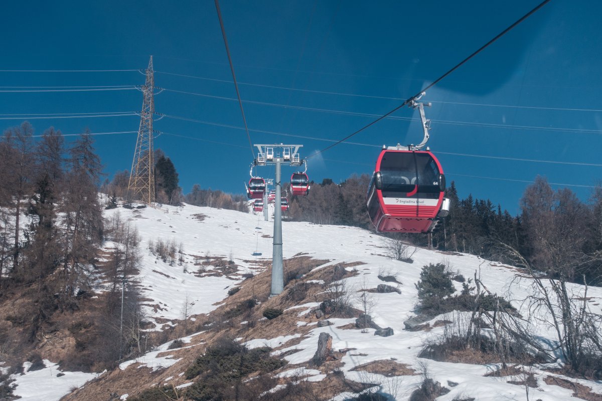 Kabinenbahn Scuol-Motta Naluns, März 2021