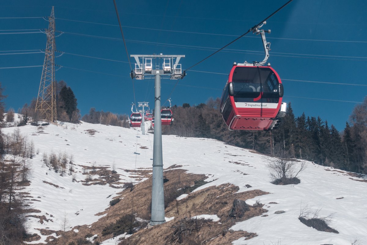 Kabinenbahn Scuol-Motta Naluns, März 2021