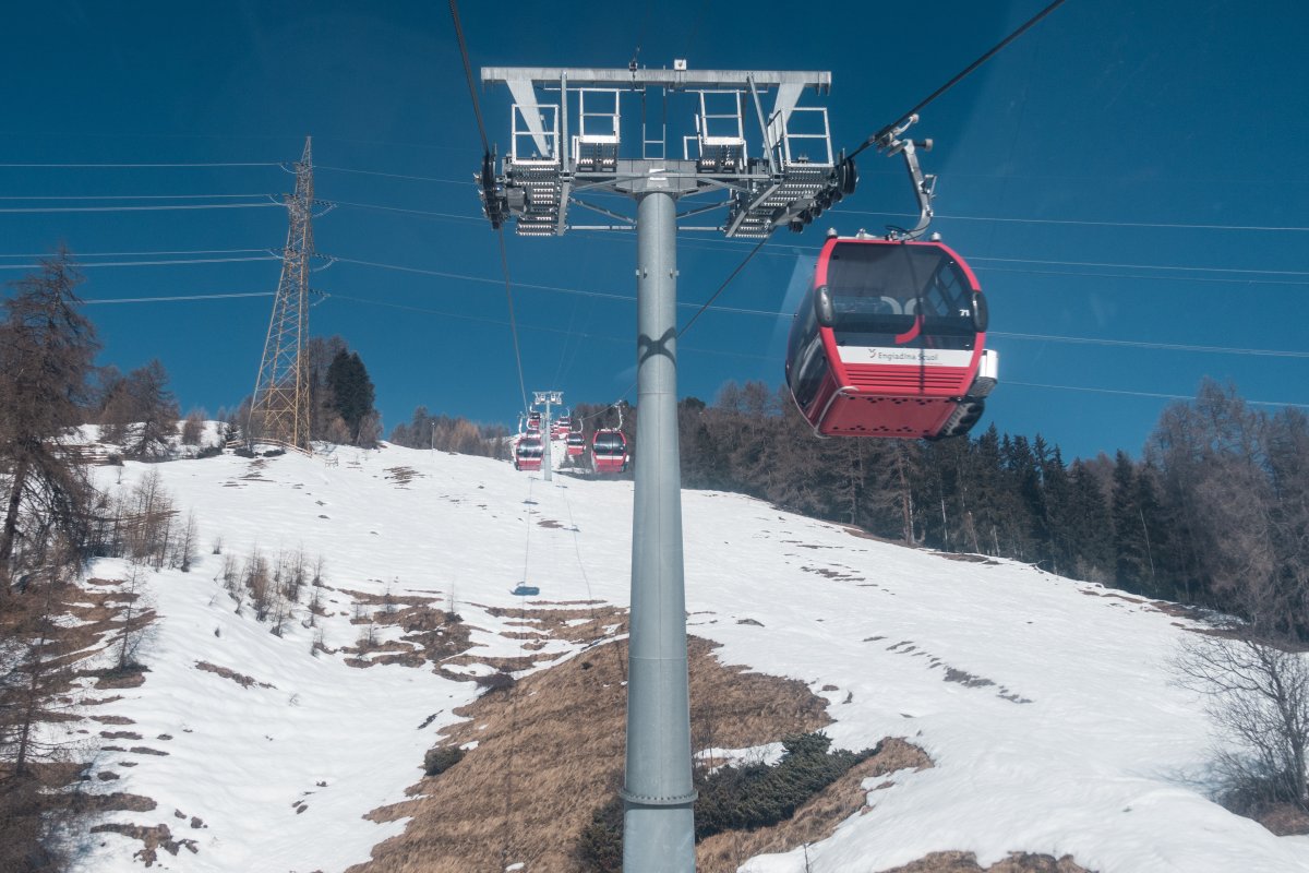 Kabinenbahn Scuol-Motta Naluns, März 2021
